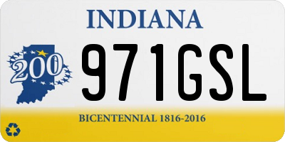 IN license plate 971GSL