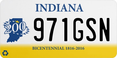 IN license plate 971GSN