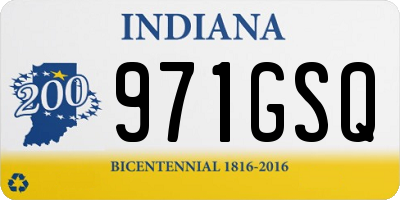 IN license plate 971GSQ