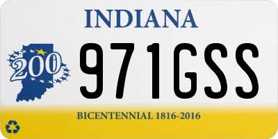 IN license plate 971GSS