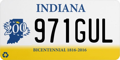 IN license plate 971GUL