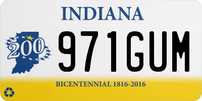 IN license plate 971GUM