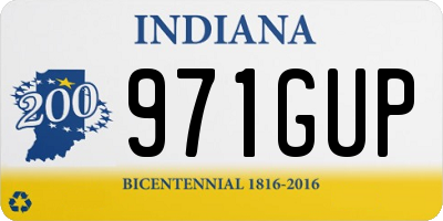 IN license plate 971GUP