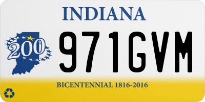 IN license plate 971GVM