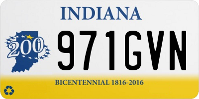 IN license plate 971GVN