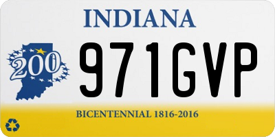 IN license plate 971GVP