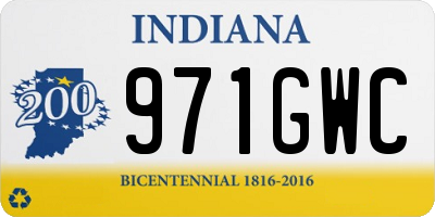 IN license plate 971GWC