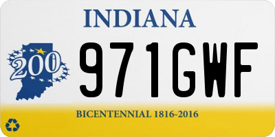 IN license plate 971GWF