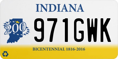 IN license plate 971GWK
