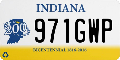 IN license plate 971GWP