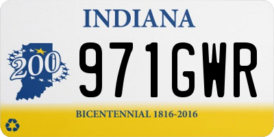 IN license plate 971GWR
