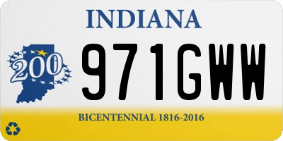 IN license plate 971GWW