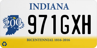 IN license plate 971GXH
