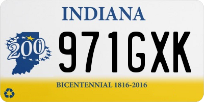 IN license plate 971GXK