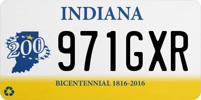 IN license plate 971GXR