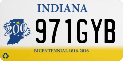 IN license plate 971GYB
