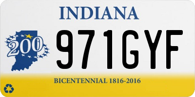 IN license plate 971GYF
