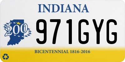 IN license plate 971GYG