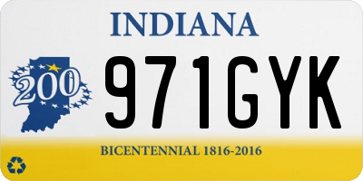 IN license plate 971GYK
