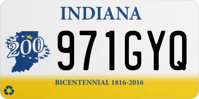 IN license plate 971GYQ