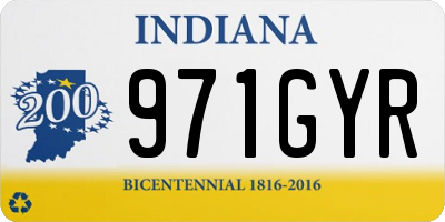 IN license plate 971GYR