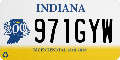 IN license plate 971GYW