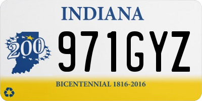 IN license plate 971GYZ