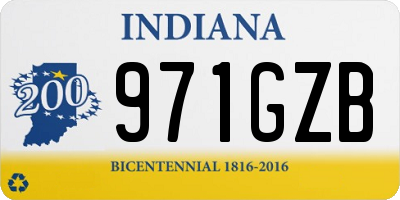 IN license plate 971GZB