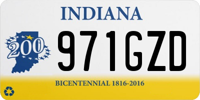 IN license plate 971GZD