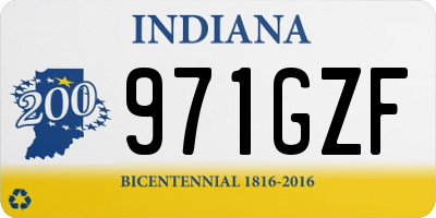 IN license plate 971GZF