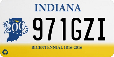 IN license plate 971GZI