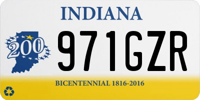 IN license plate 971GZR