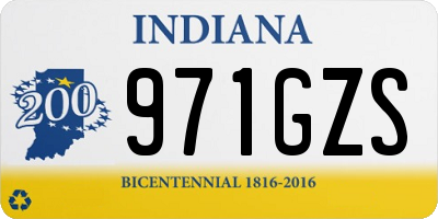 IN license plate 971GZS