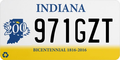 IN license plate 971GZT