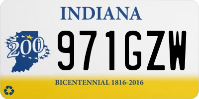 IN license plate 971GZW