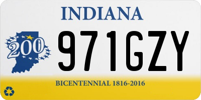 IN license plate 971GZY