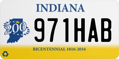 IN license plate 971HAB