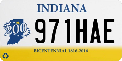 IN license plate 971HAE
