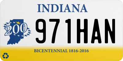 IN license plate 971HAN