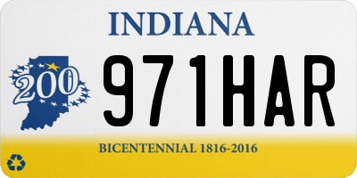 IN license plate 971HAR