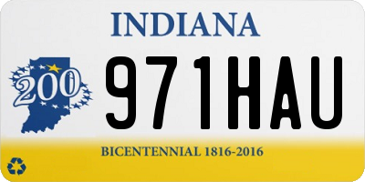IN license plate 971HAU