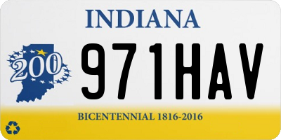 IN license plate 971HAV