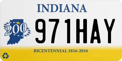 IN license plate 971HAY
