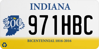 IN license plate 971HBC
