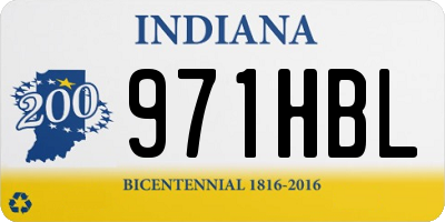 IN license plate 971HBL