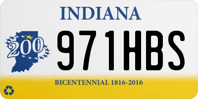 IN license plate 971HBS