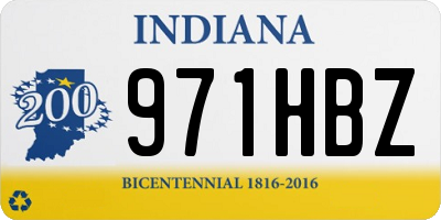 IN license plate 971HBZ