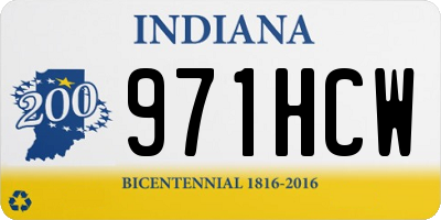 IN license plate 971HCW