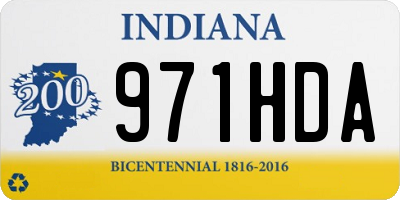 IN license plate 971HDA