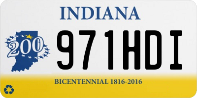 IN license plate 971HDI